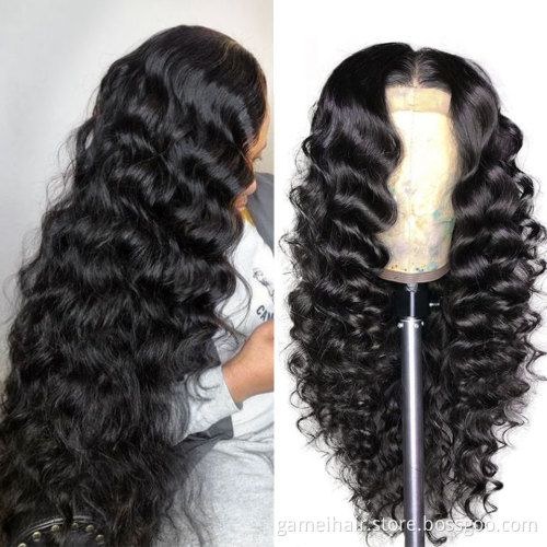 HD Transparent double drawn water Wave for black women raw mink cuticle aligned remy brazilian virgin lace front human hair wigs